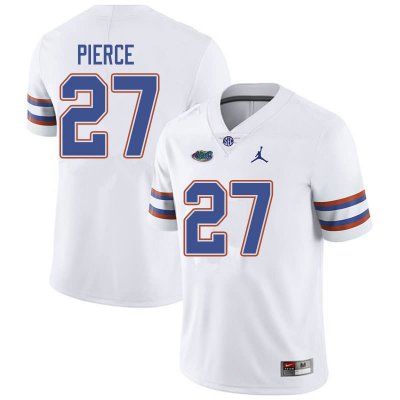 Men's Florida Gators #27 Dameon Pierce NCAA Jordan Brand White Authentic Stitched College Football Jersey DMR3262MU